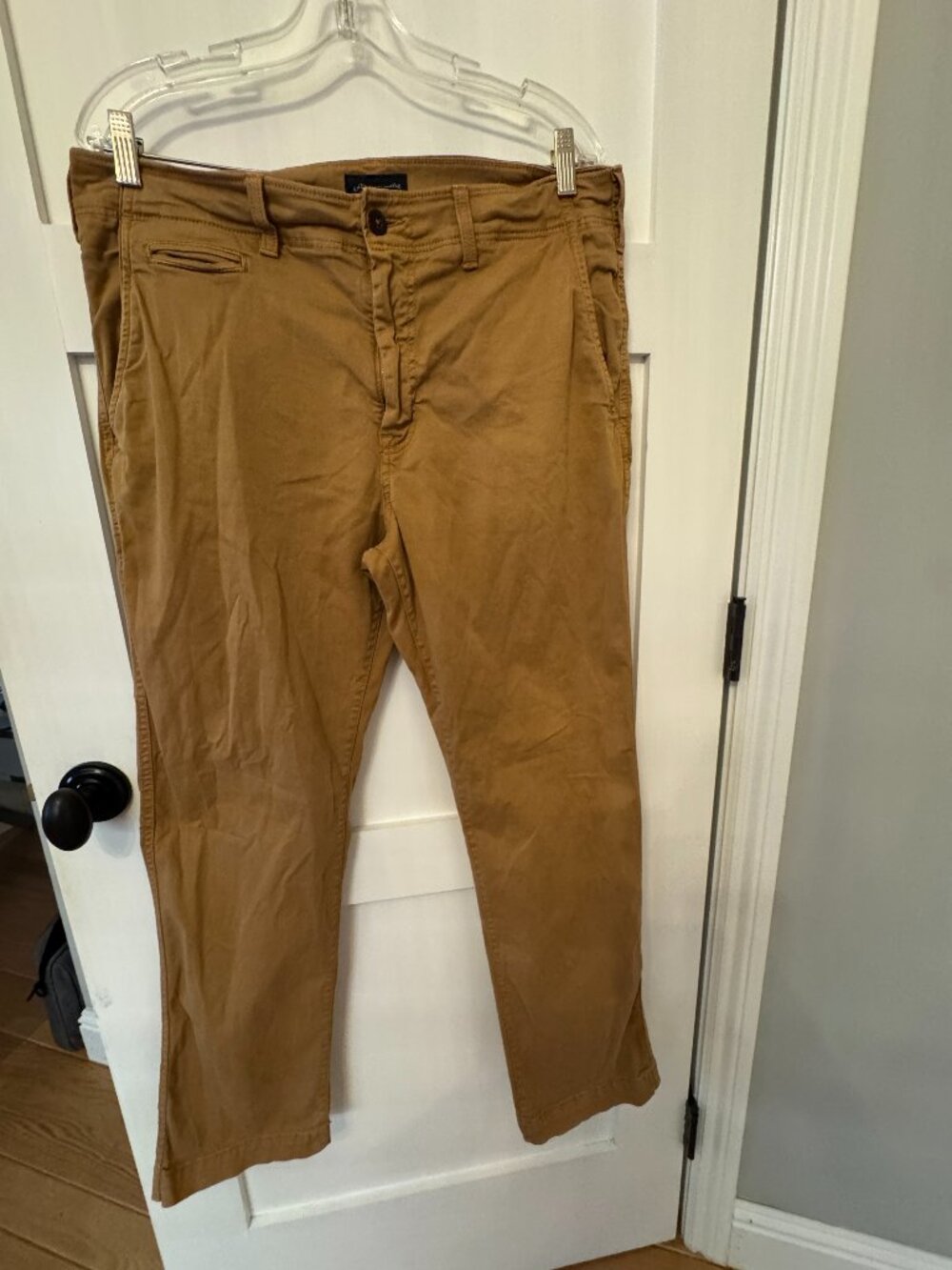 American Eagle Extreme Flex Original Straight Chino Pants Dark Tan Men's 34x32